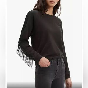 Levi’s fringe crew neck sweatshirt
